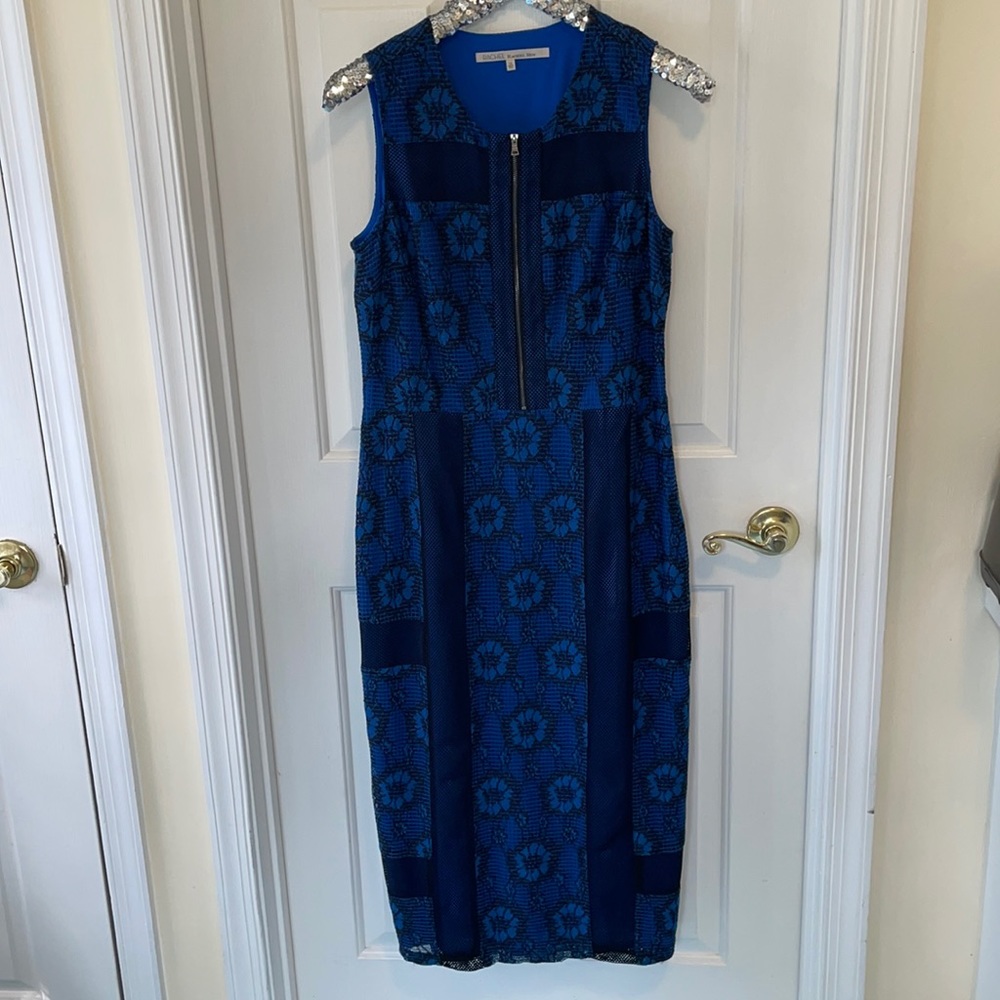 RACHEL by Rachel Roy blue midi dress; size 12